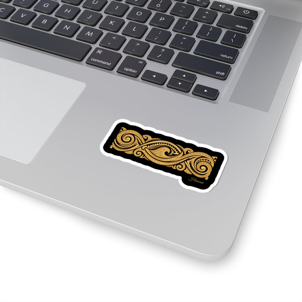 Hawaiian Tapa Wave Family Sticker