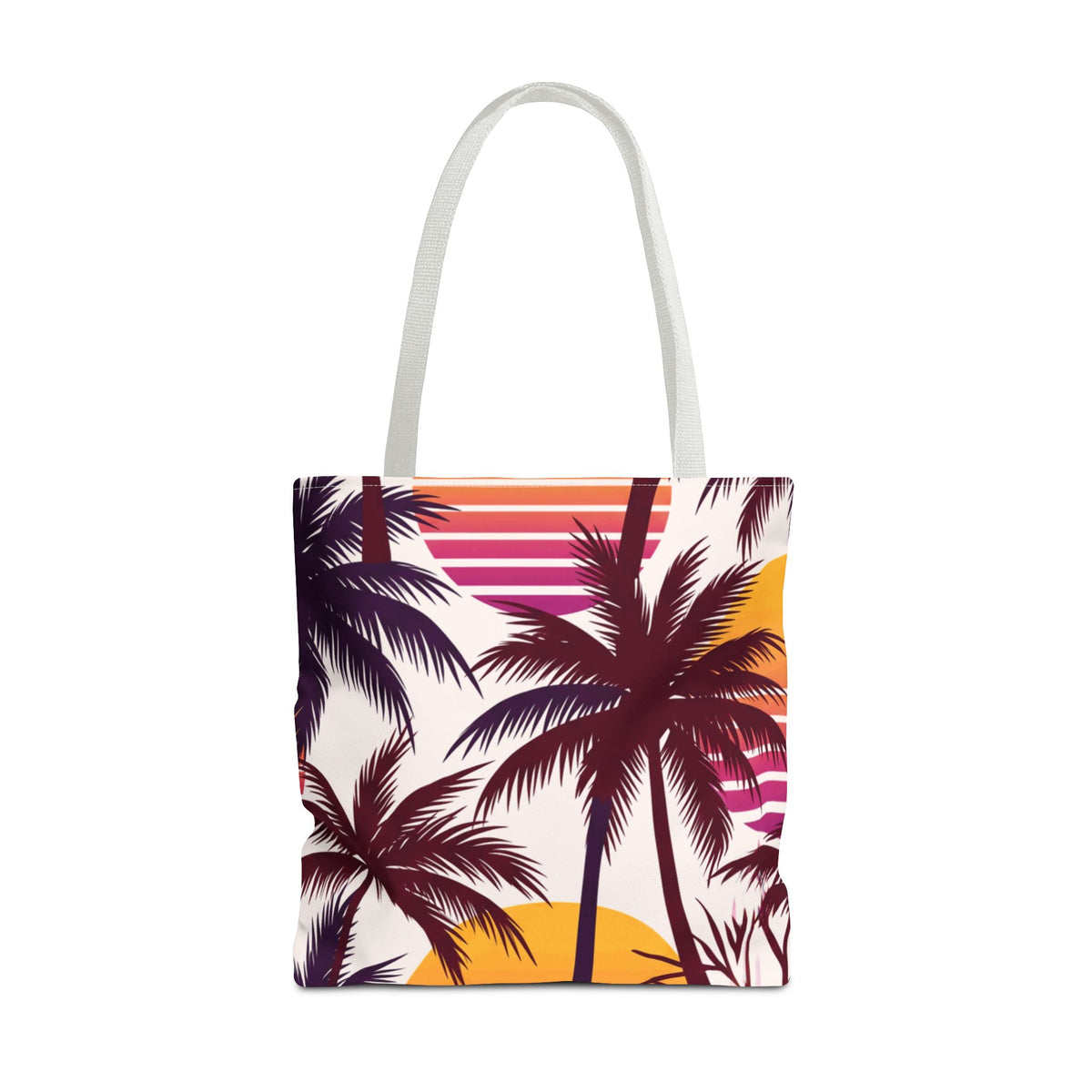 Retro Sunset Palms Hawaiian All-Over Tote Bag