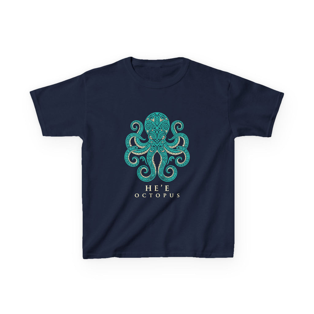 Hee Octopus Polynesian Tribal Hawaii Graphic Kids T-Shirt