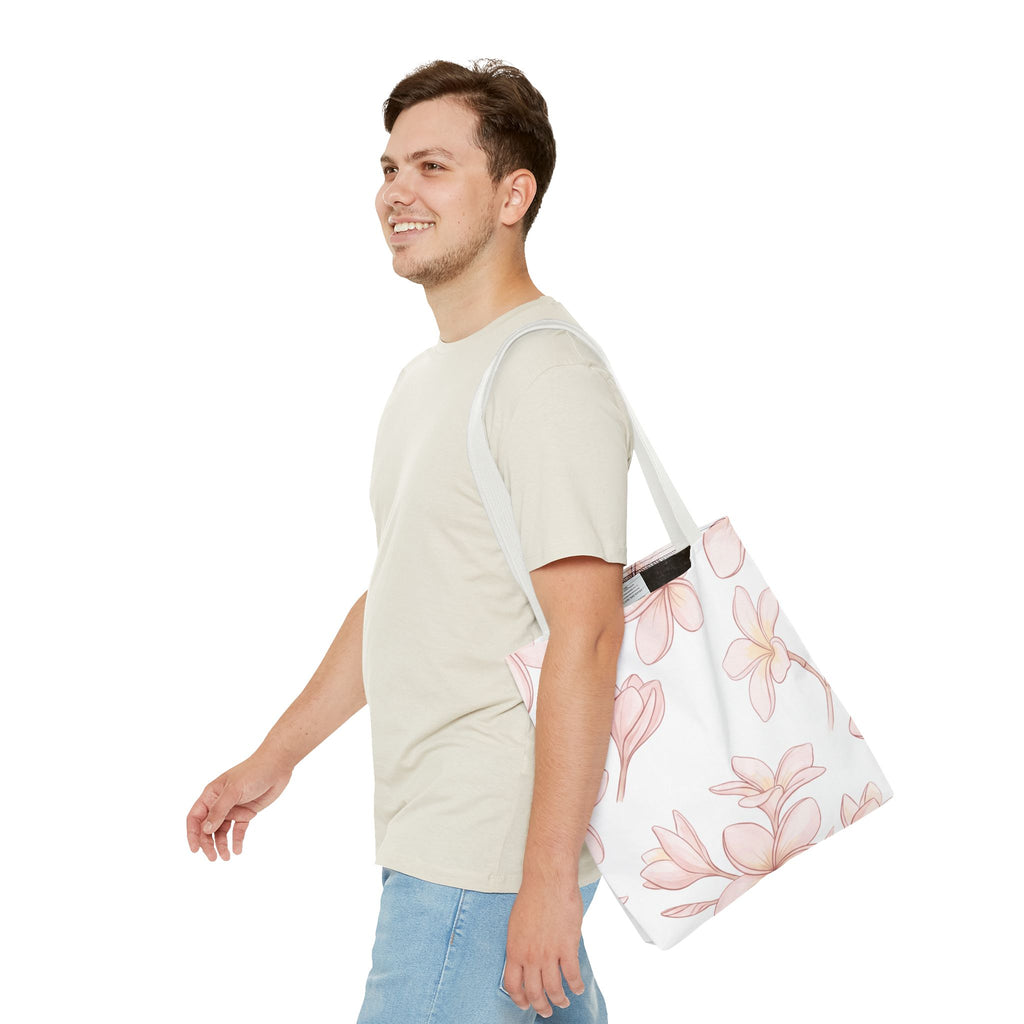 Falling Plumeria Hawaiian All-Over Tote Bag