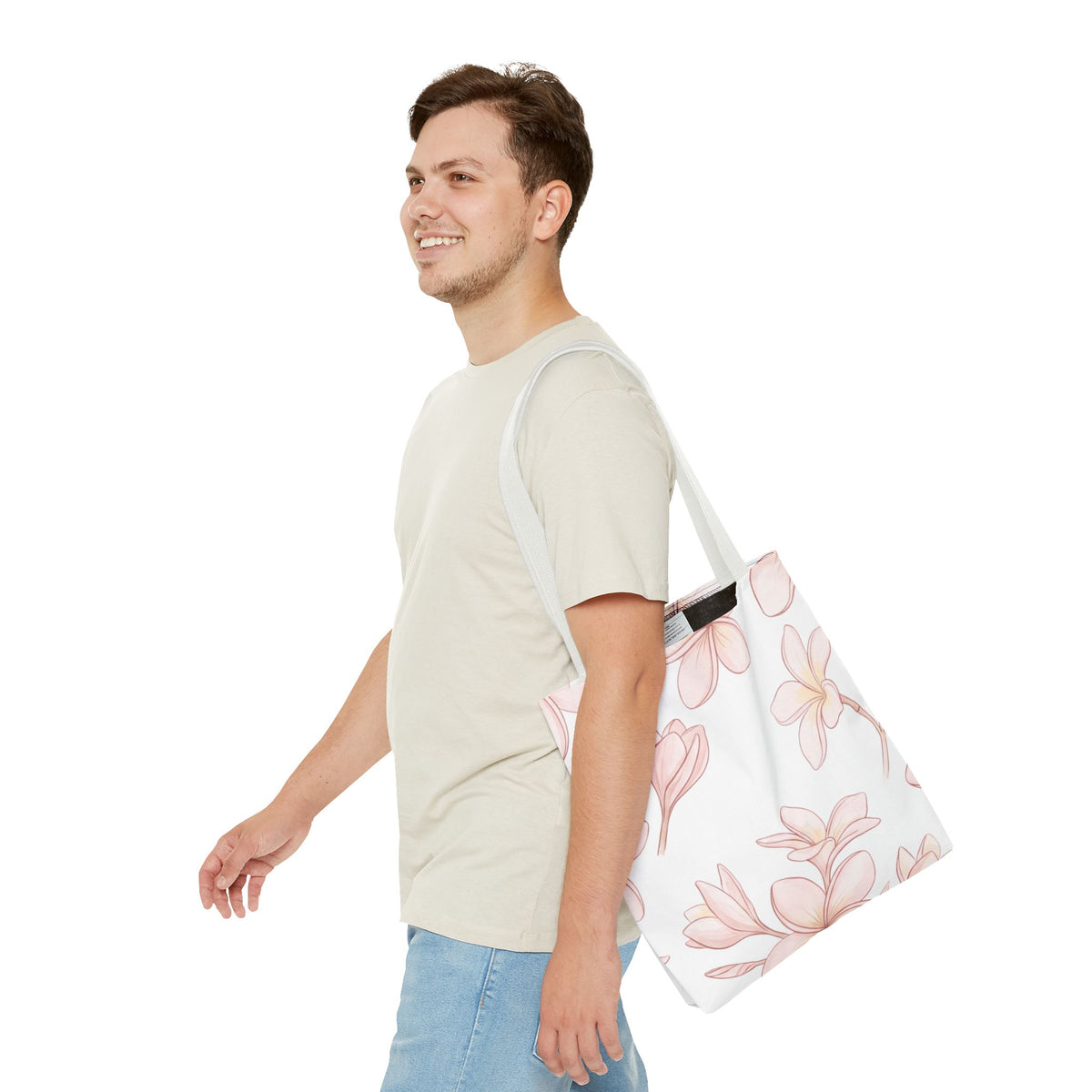 Falling Plumeria Hawaiian All-Over Tote Bag