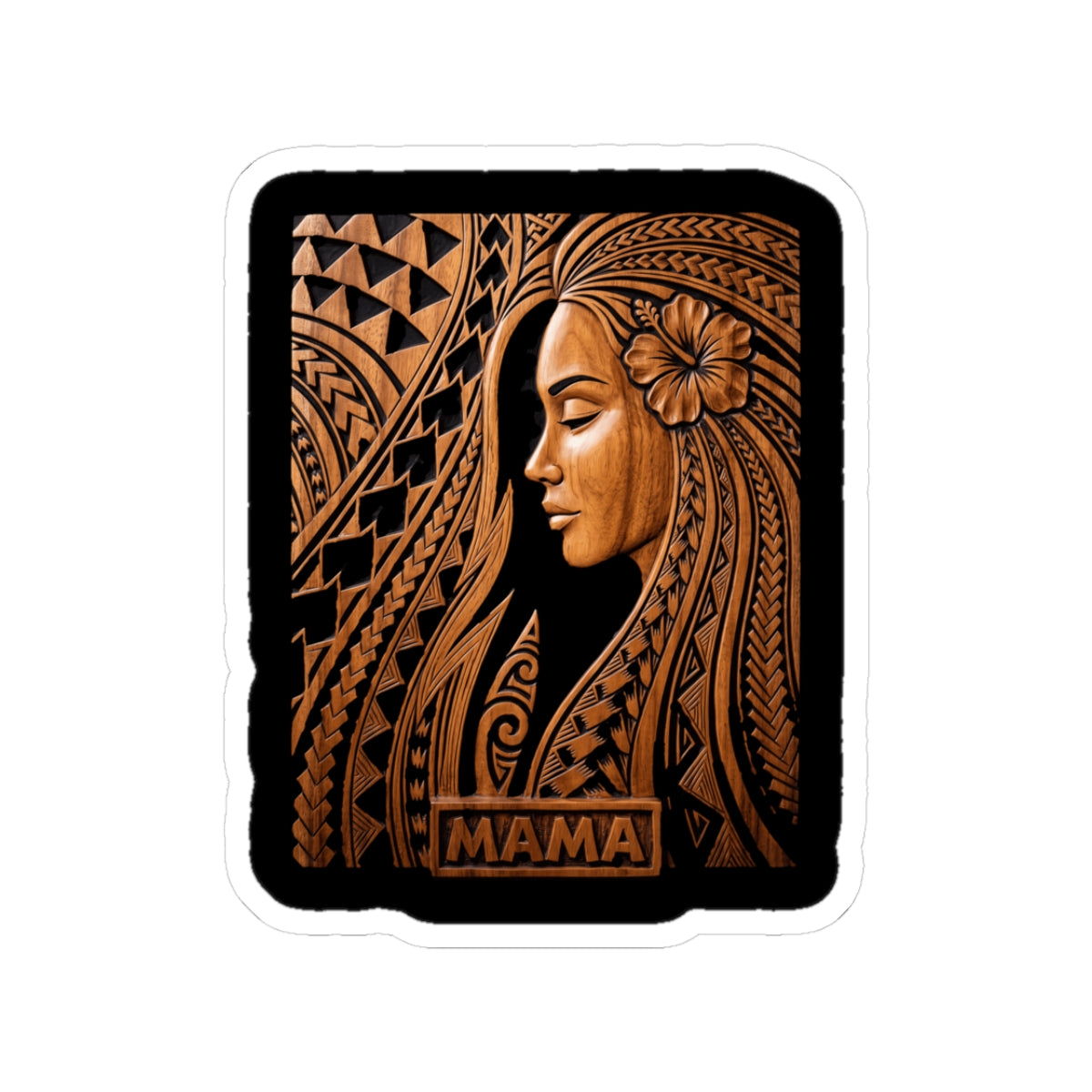 Polynesian Tribal Mama Hawaiian Matching Family Sticker