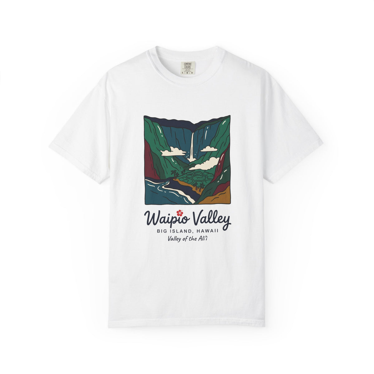 Waipio Valley Big Island Hawaii Vintage Travel Graphic T-Shirt